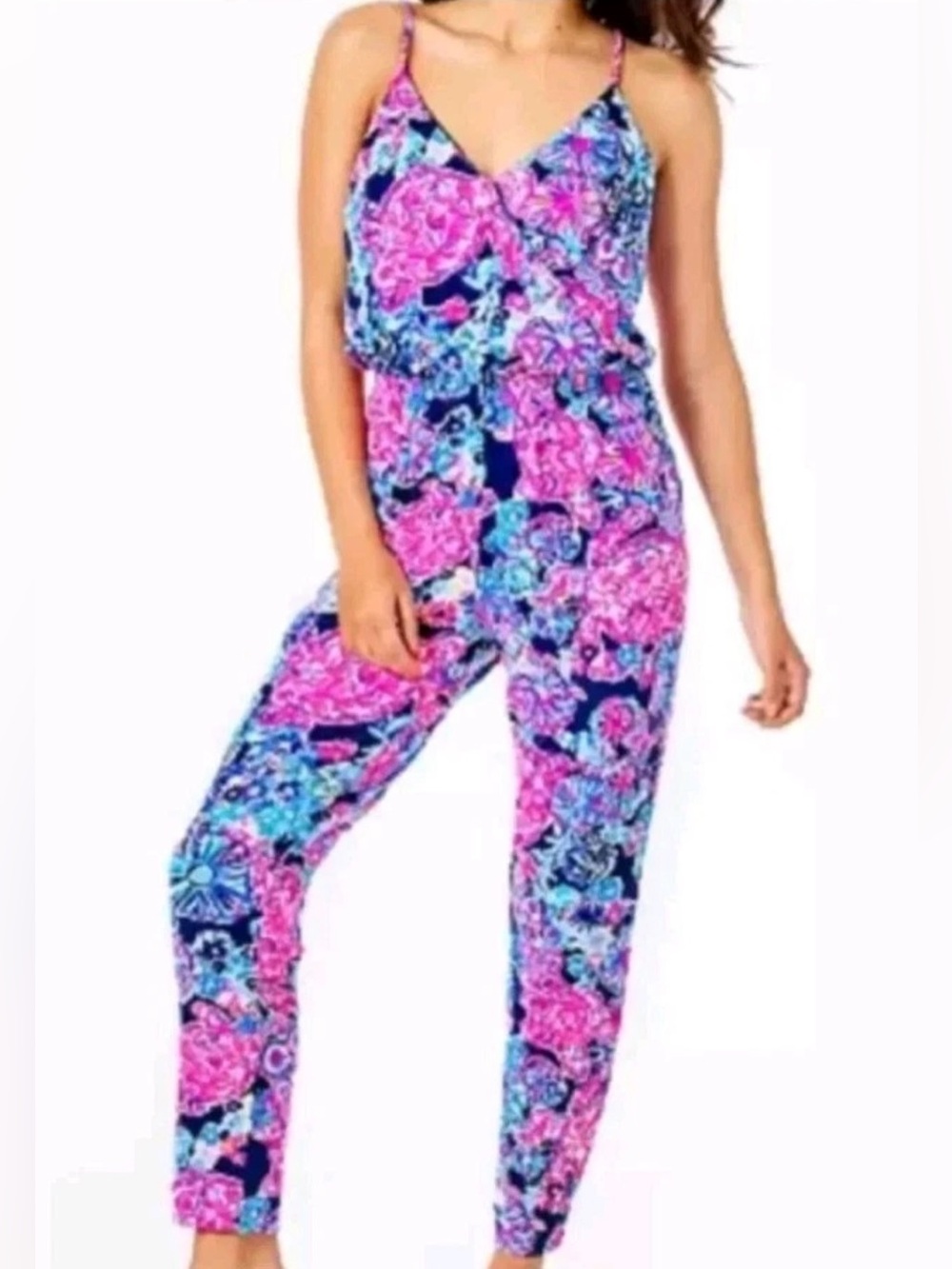 Lilly Pulitzer Dante Womens Jumpsuit In Turtle Amazement XL‎